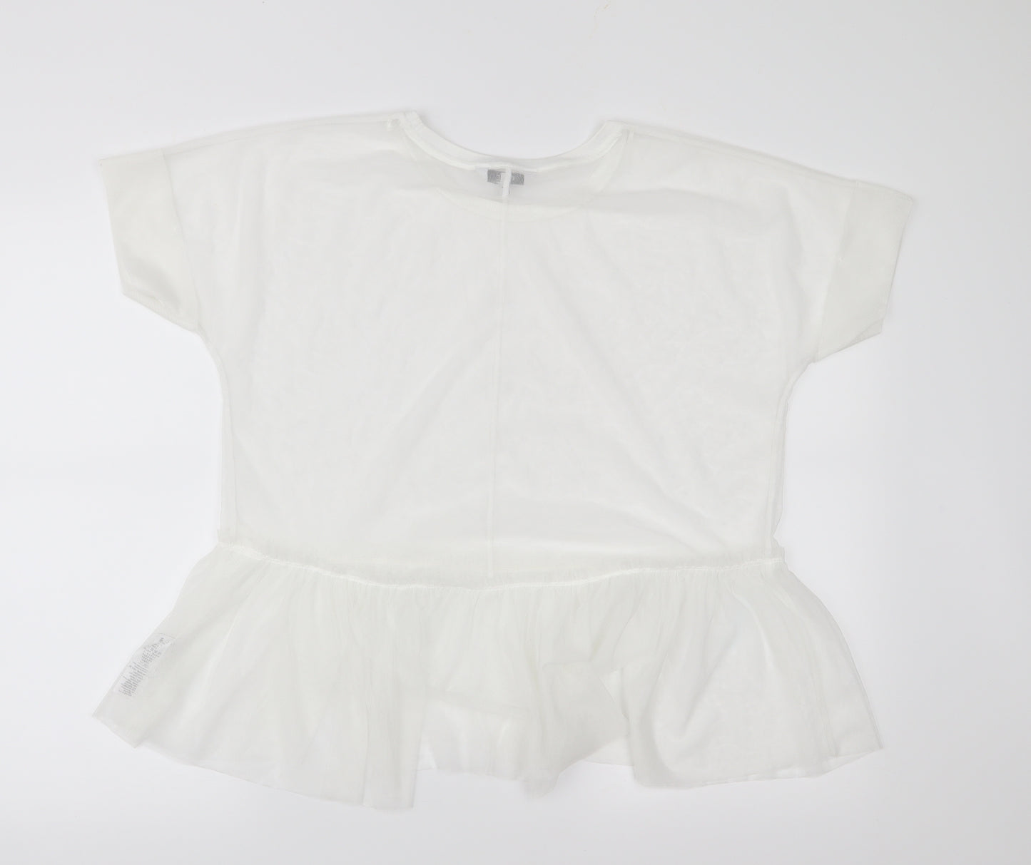 NEXT Womens White  Mesh Basic Blouse Size 10