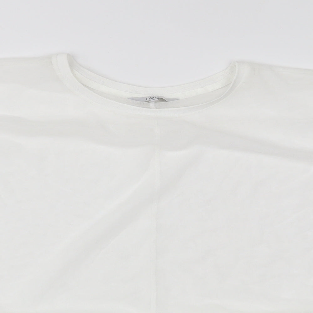 NEXT Womens White  Mesh Basic Blouse Size 10