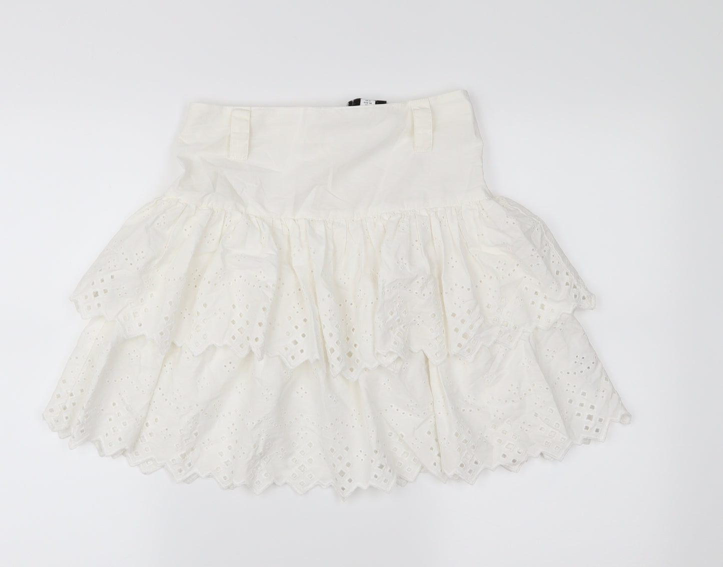 Topshop Womens White   Peasant Skirt Size 8
