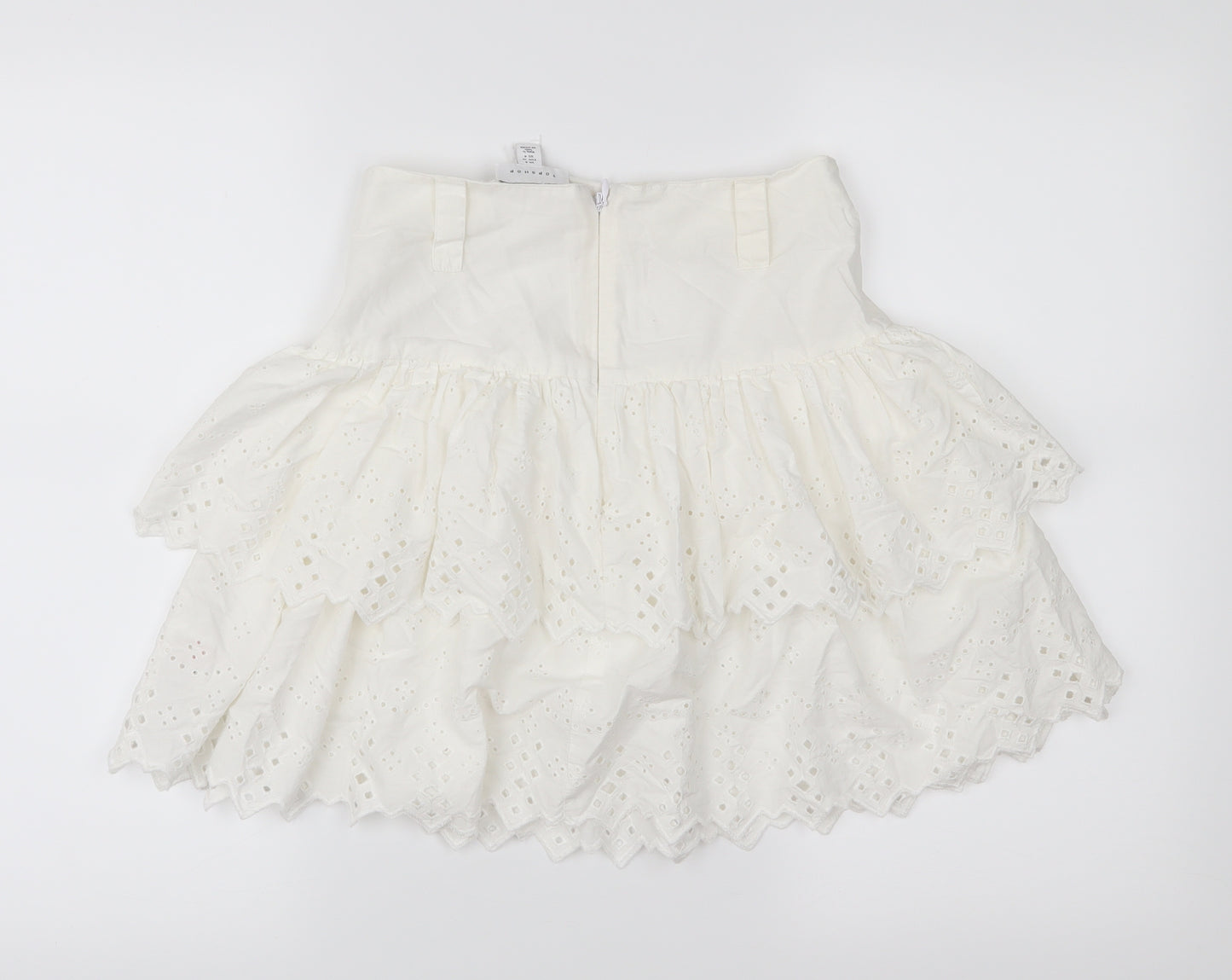 Topshop Womens White   Peasant Skirt Size 8