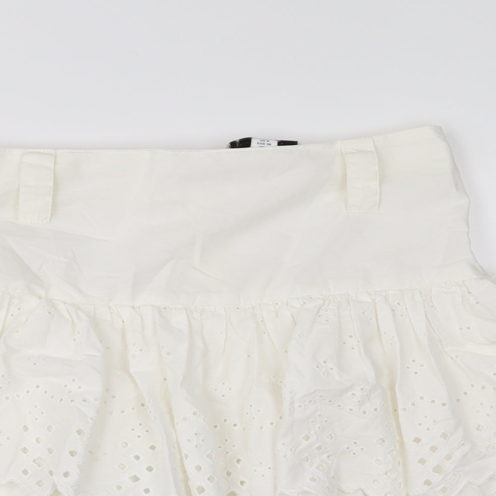 Topshop Womens White   Peasant Skirt Size 8