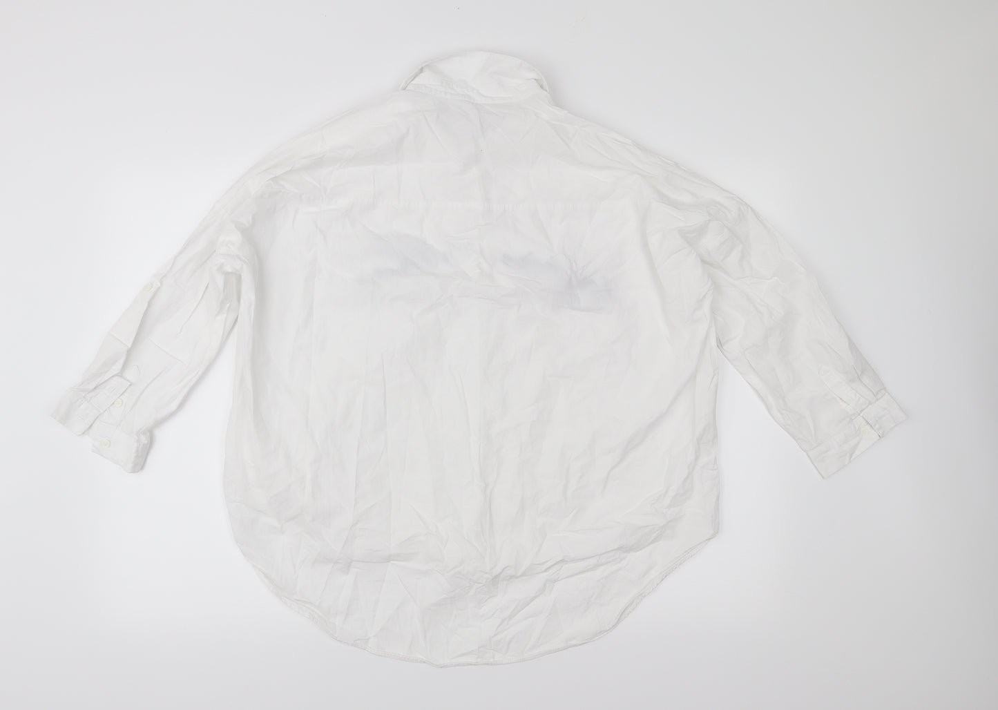 Zara Womens White   Basic Button-Up Size S  - Inspire Others