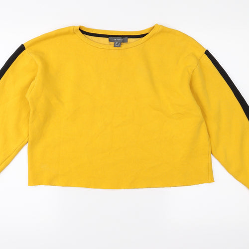 Primark Womens Yellow  Jersey Pullover Sweatshirt Size 8