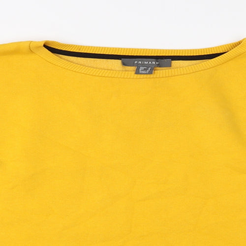 Primark Womens Yellow  Jersey Pullover Sweatshirt Size 8