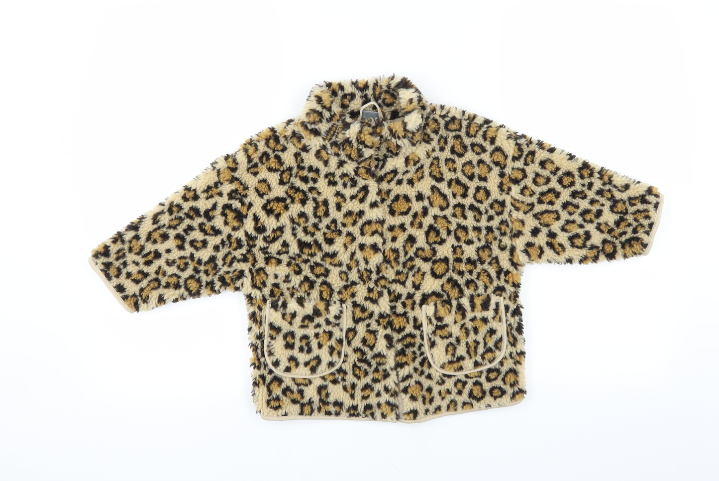 NEXT Girls Brown Animal Print  Jacket  Size 3-4 Years