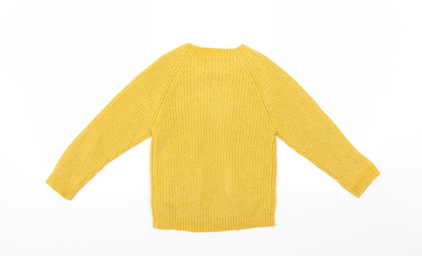 F&F Girls Yellow   Pullover Jumper Size 5-6 Years