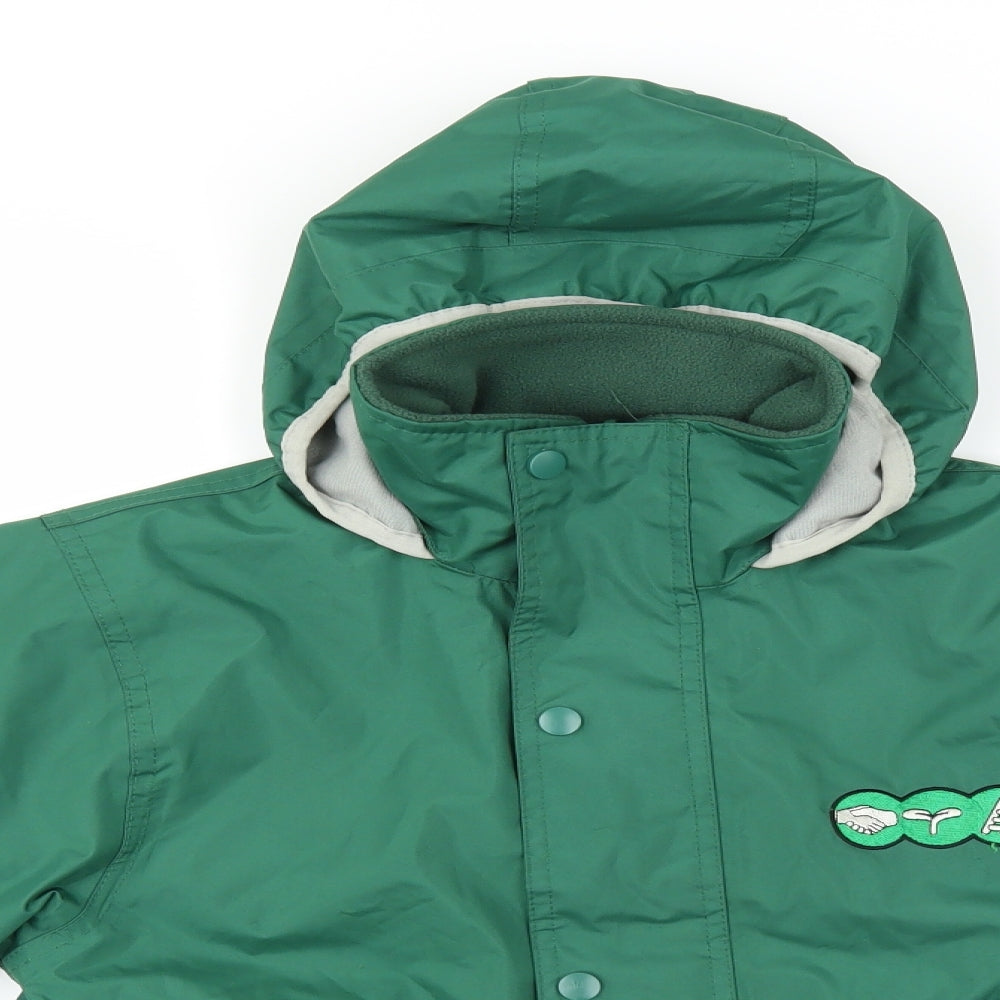 Result Boys Green   Rain Coat Coat Size 5-6 Years