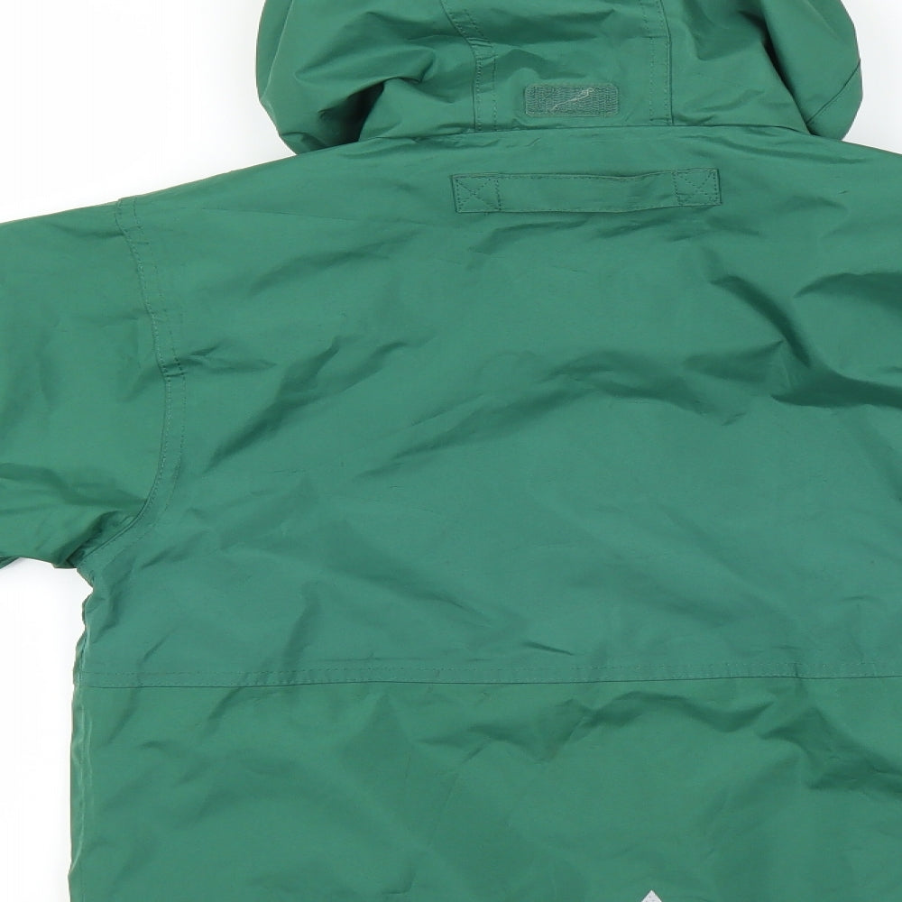 Result Boys Green   Rain Coat Coat Size 5-6 Years