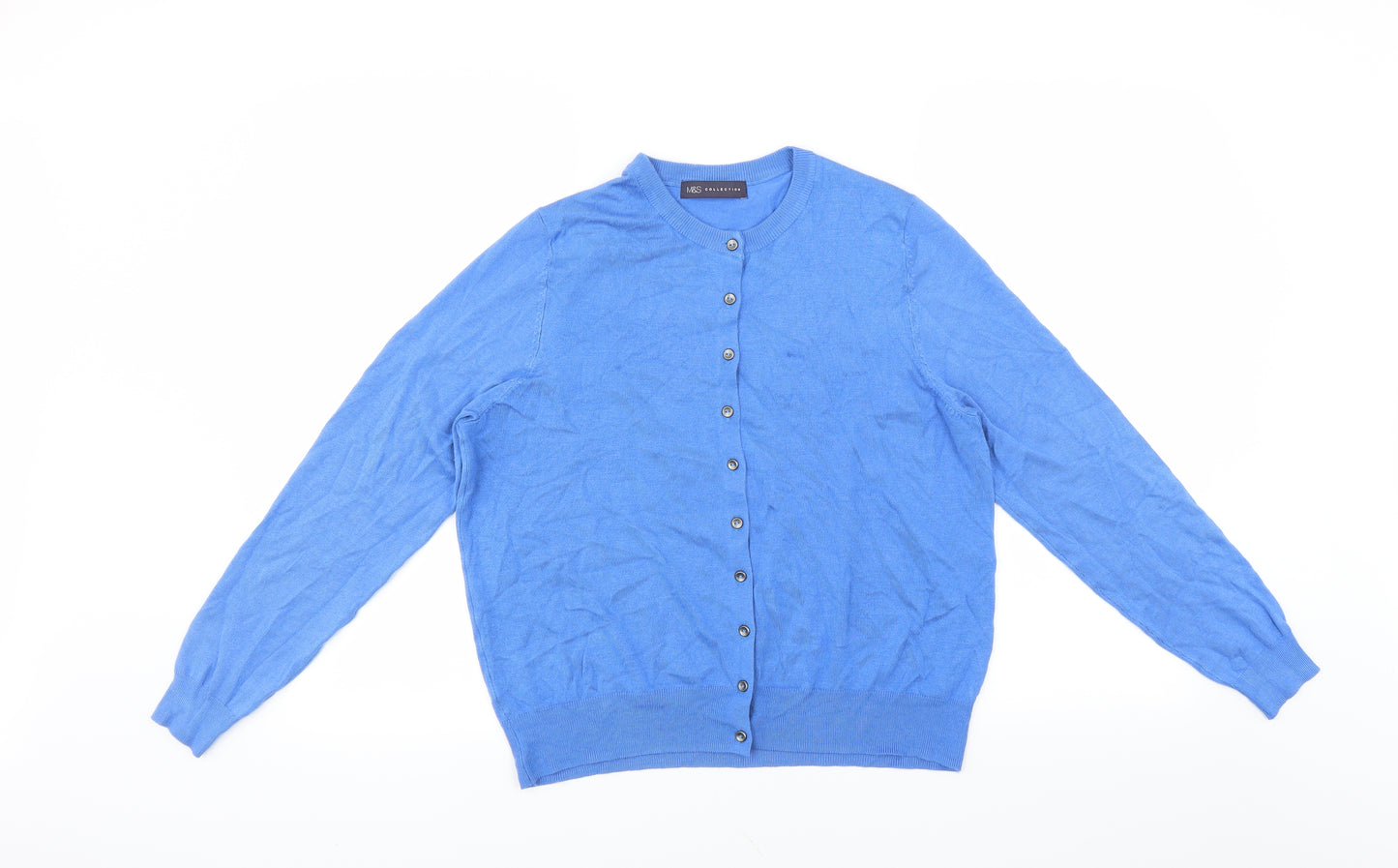 Marks and Spencer Womens Blue   Cardigan Jumper Size M