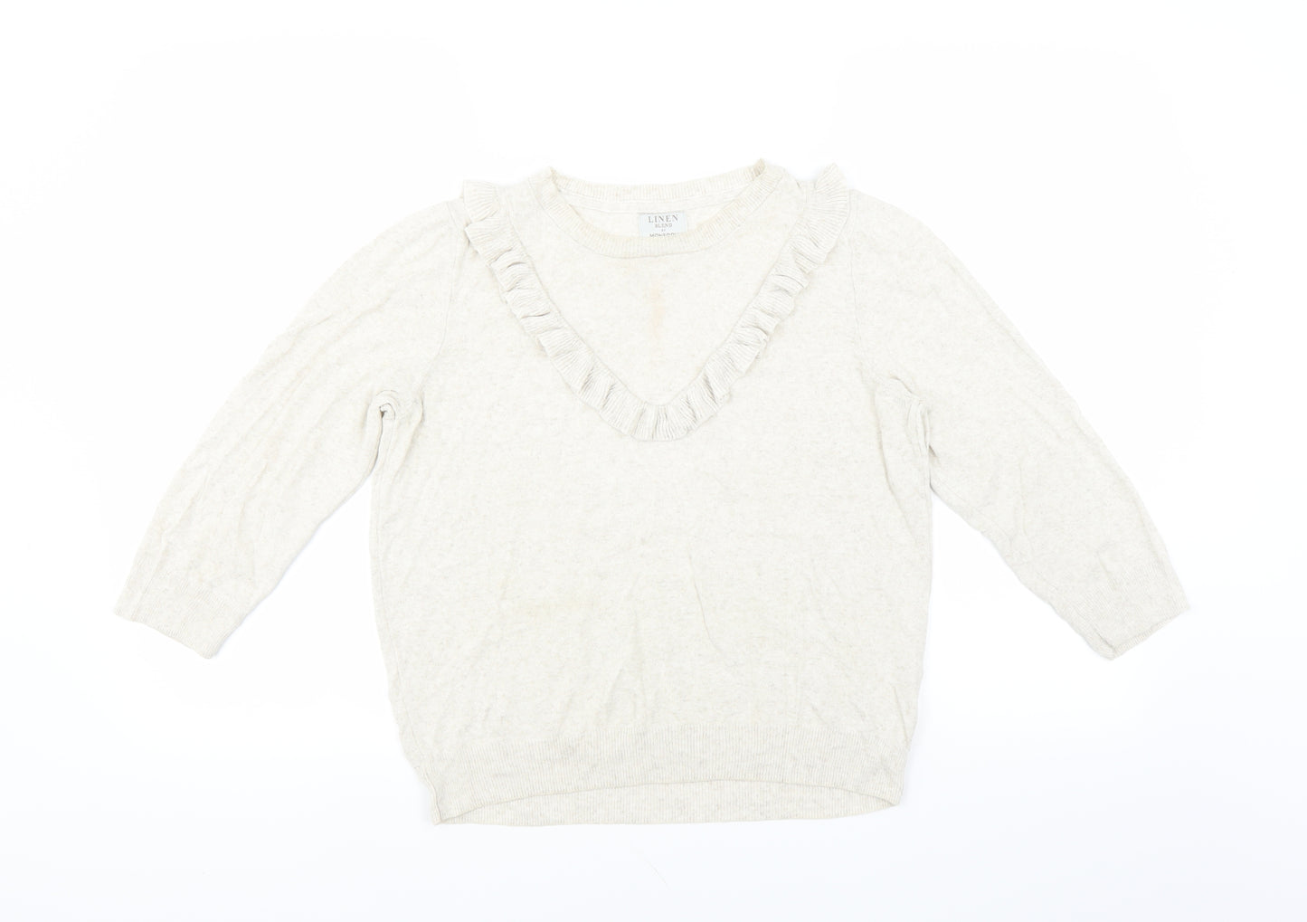 Monsoon Womens Beige   Pullover Jumper Size 14
