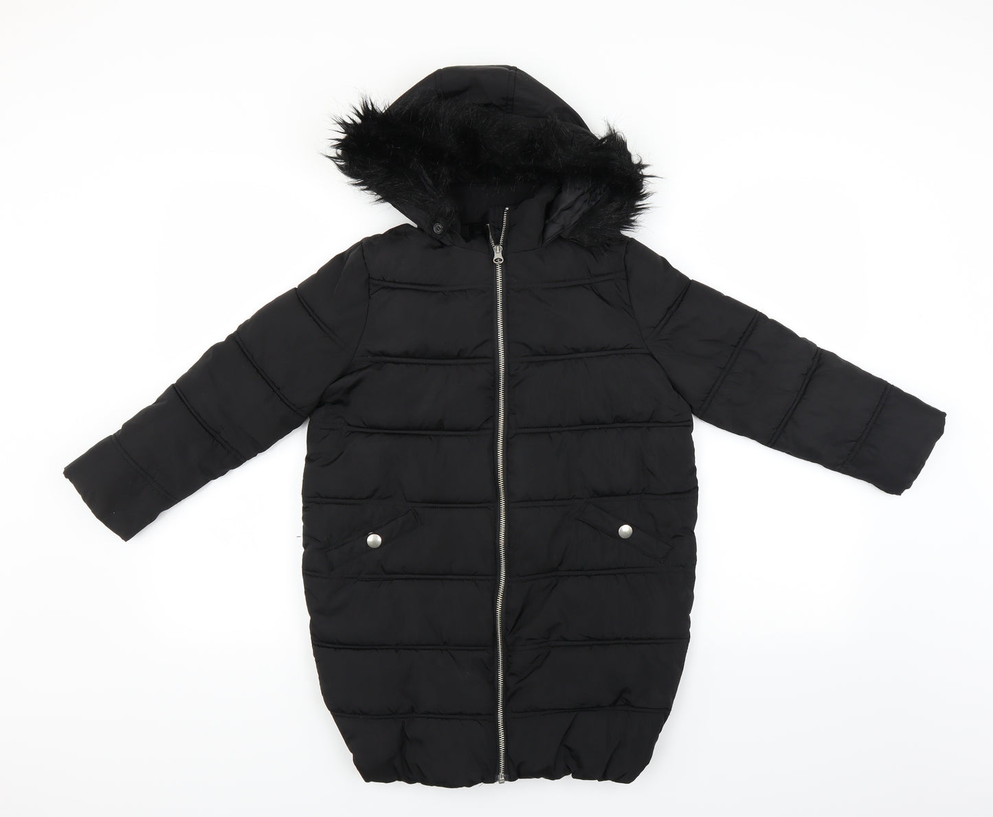 Very Girls Black   Puffer Jacket Coat Size 8 Years
