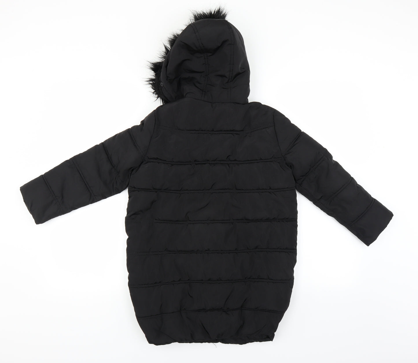 Very Girls Black   Puffer Jacket Coat Size 8 Years