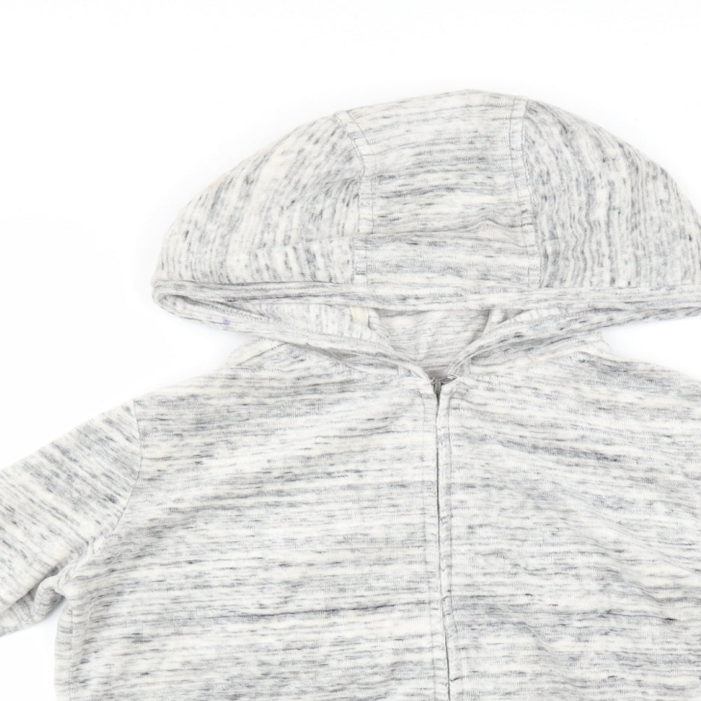 Matalan Girls Grey   Full Zip Hoodie Size 11 Years