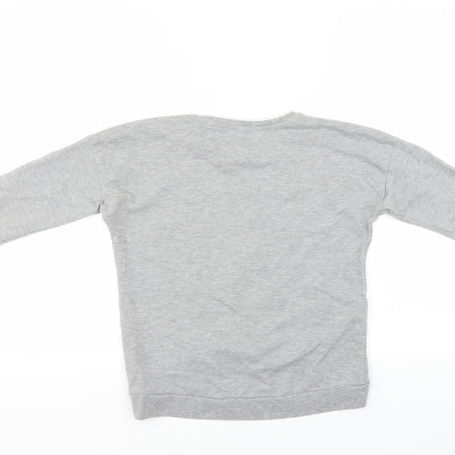 M&Co Girls Grey   Pullover Sweatshirt Size 9-10 Years  - new York