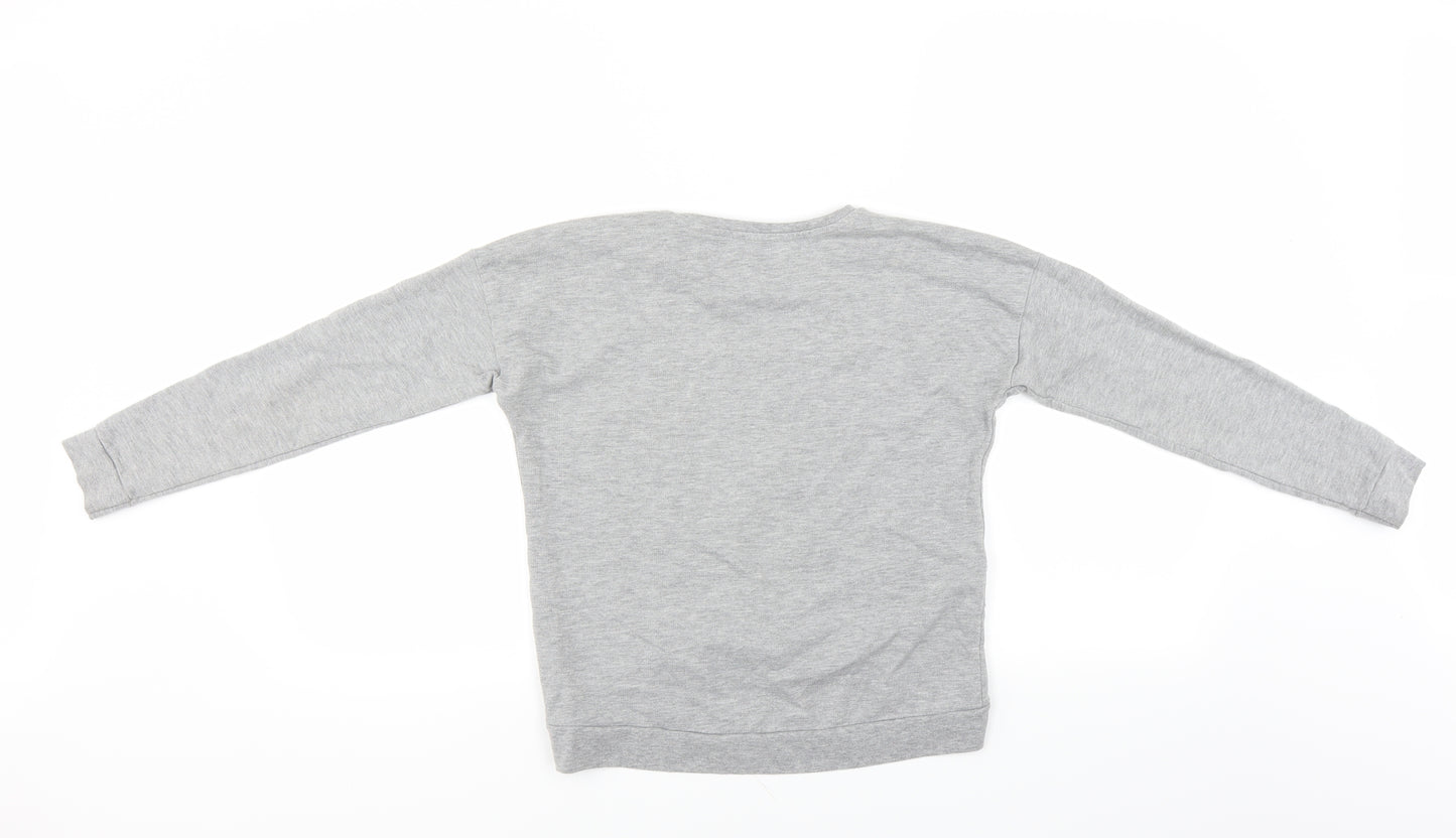M&Co Girls Grey   Pullover Sweatshirt Size 9-10 Years  - new York