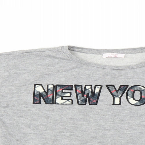 M&Co Girls Grey   Pullover Sweatshirt Size 9-10 Years  - new York