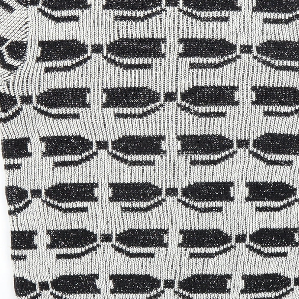 Debenhams Womens Black Geometric  Pullover Jumper Size 10