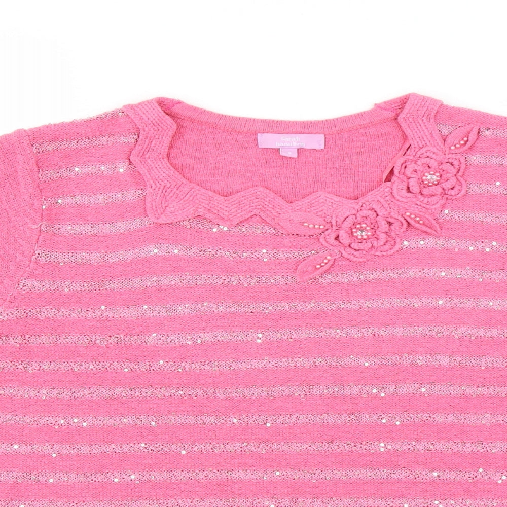 Sarah Hamilton Womens Pink   Pullover Jumper Size S