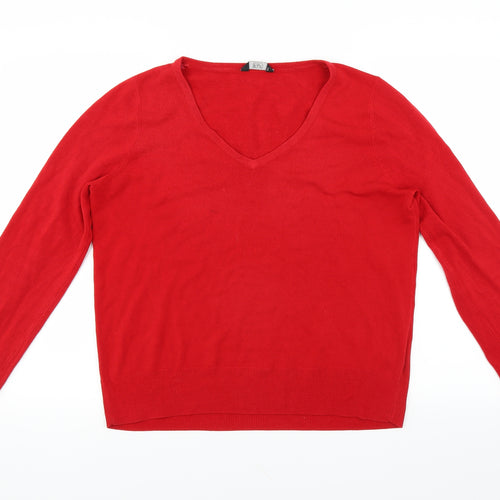 F&F Womens Red   Pullover Jumper Size 16