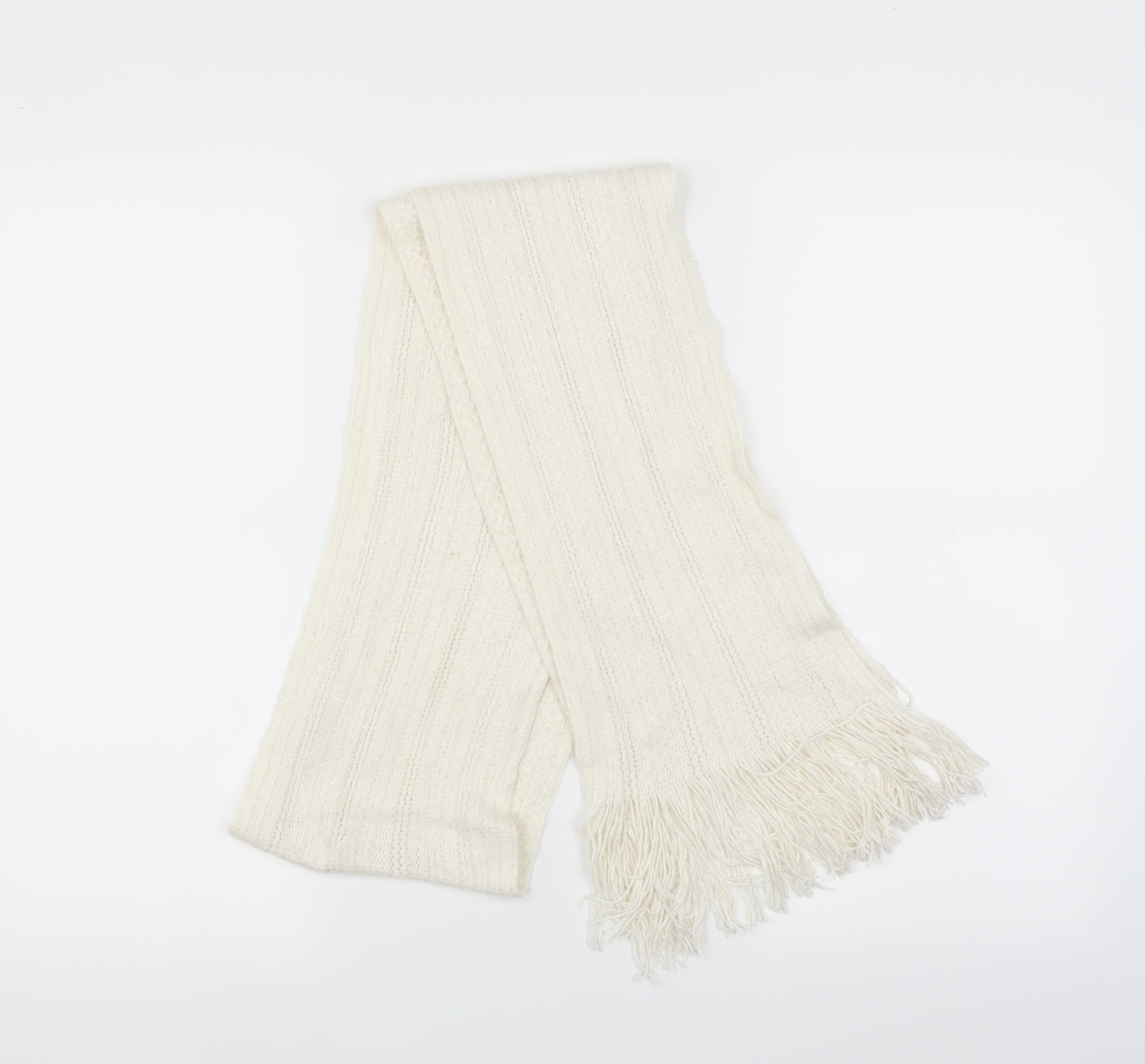 Preworn Womens Ivory    Scarf