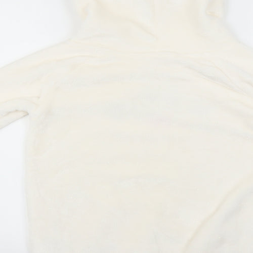 H&M Girls White   Pullover Hoodie Size 8-9 Years  - unicorn