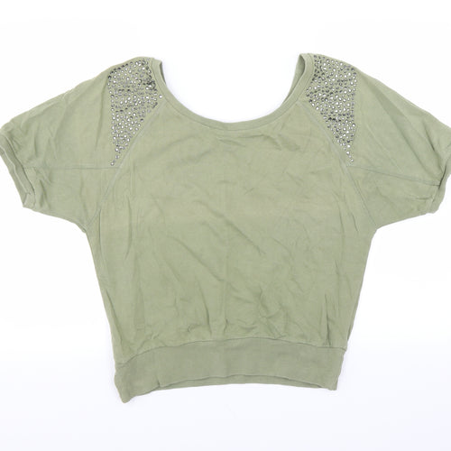 Preworn Womens Green   Pullover Sweatshirt Size 10