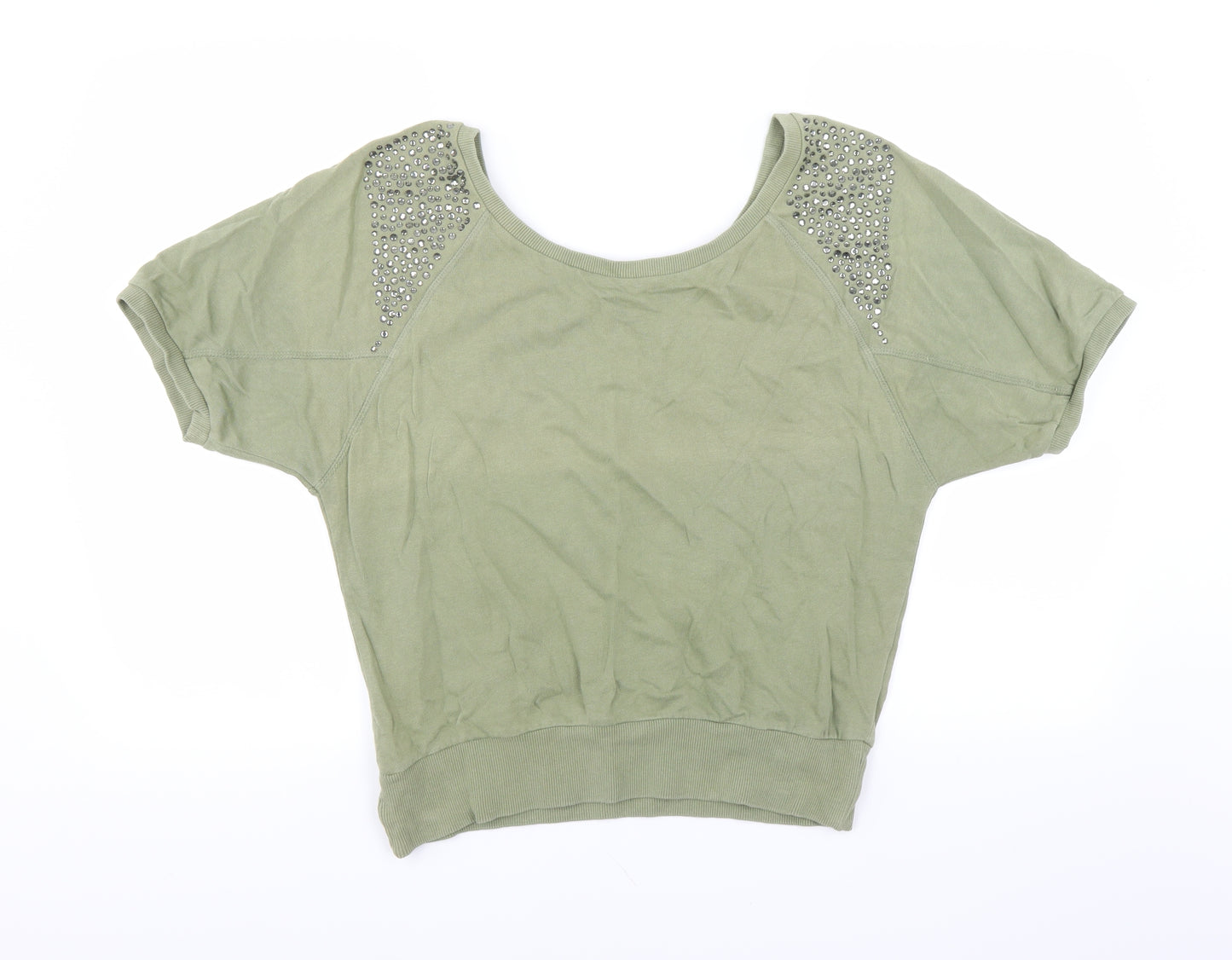 Preworn Womens Green   Pullover Sweatshirt Size 10
