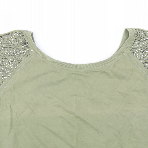 Preworn Womens Green   Pullover Sweatshirt Size 10