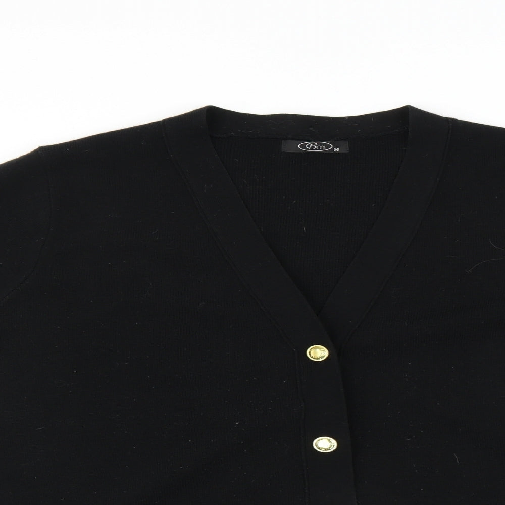 BM Womens Black   Cardigan Jumper Size M