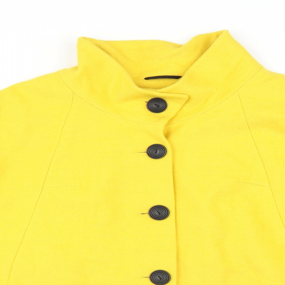Ann Harvey Womens Yellow   Overcoat Coat Size 18