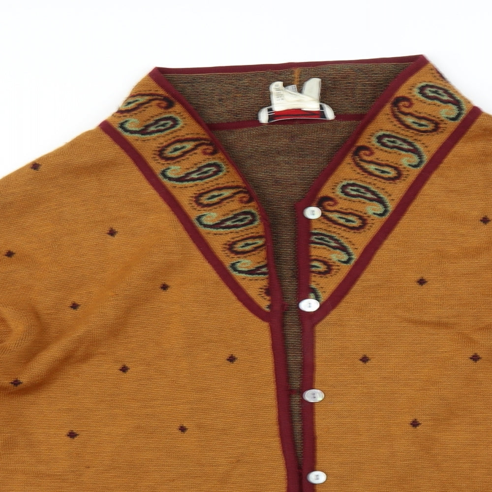 Apriori Womens Brown Paisley  Cardigan Jumper Size 10
