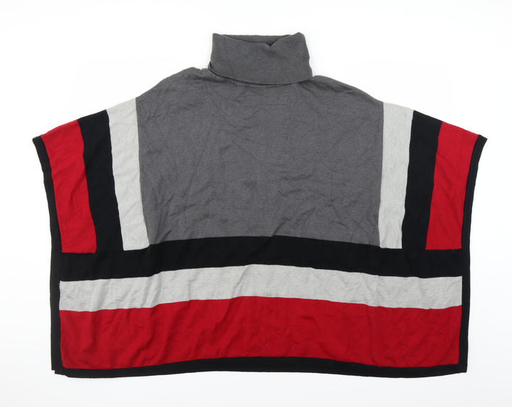 Cruz Womens Red Striped  Cape Jumper Size S