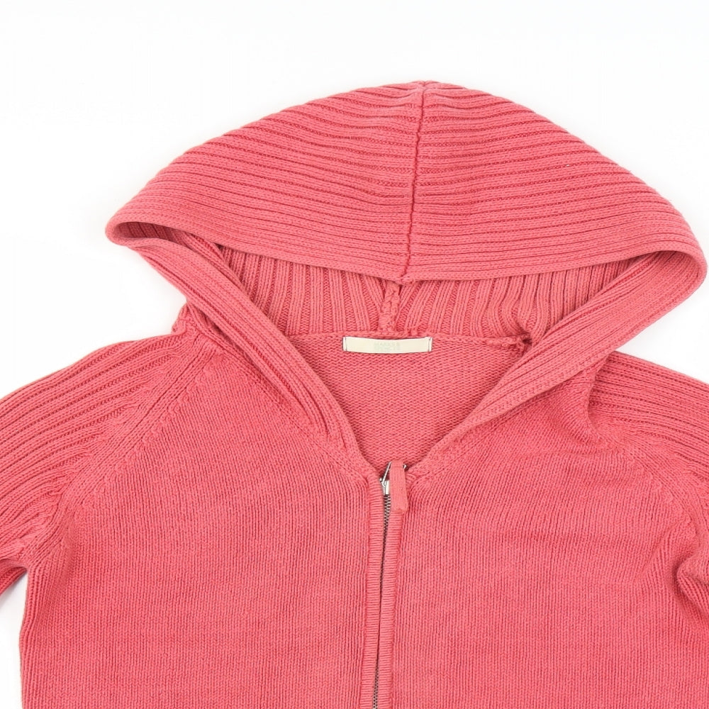 Marks and Spencer Womens Pink   Full Zip Hoodie Size 14