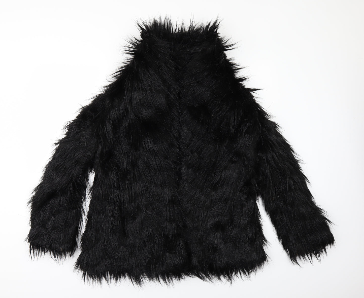 Oasis Womens Black   Jacket  Size M  - fur