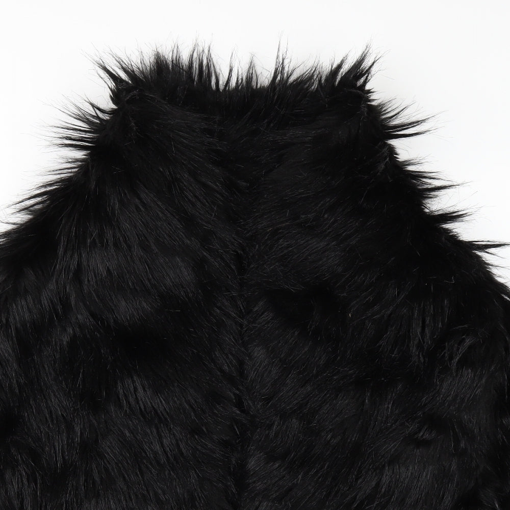 Oasis Womens Black   Jacket  Size M  - fur
