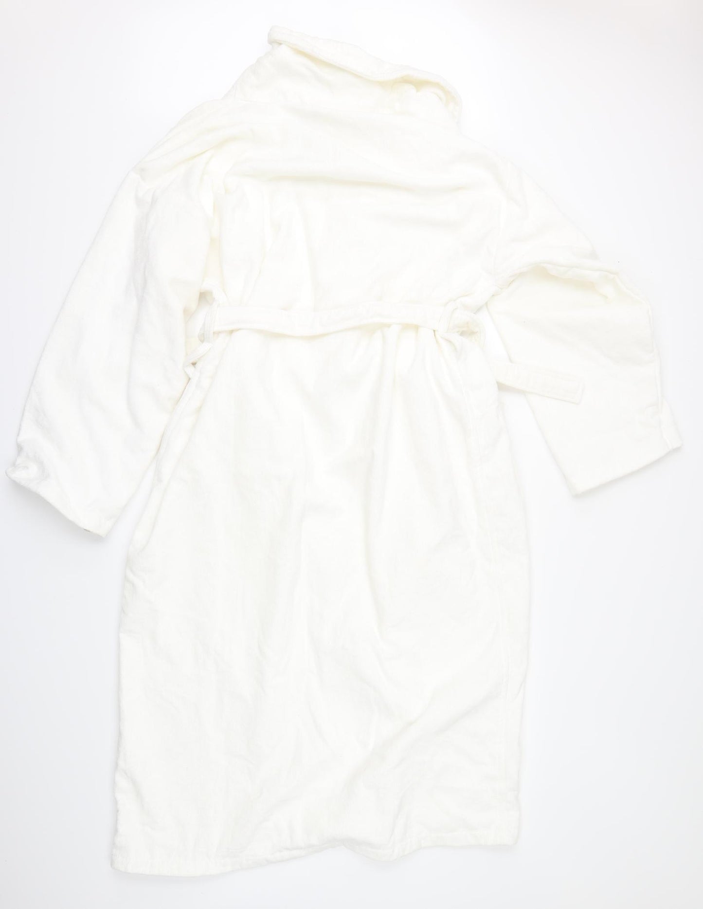 pick me ups Womens White Solid  Kimono Gown Size L
