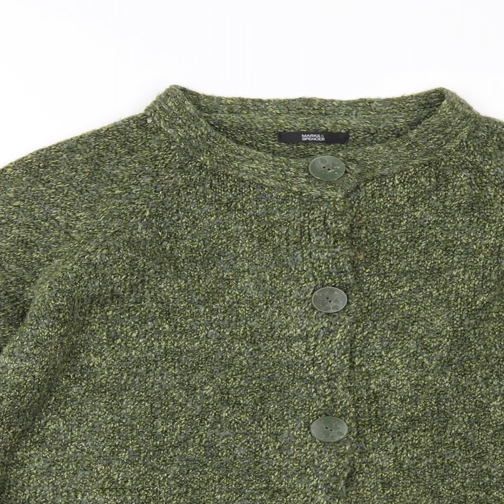 Marks and Spencer Womens Green   Cardigan Jumper Size 22