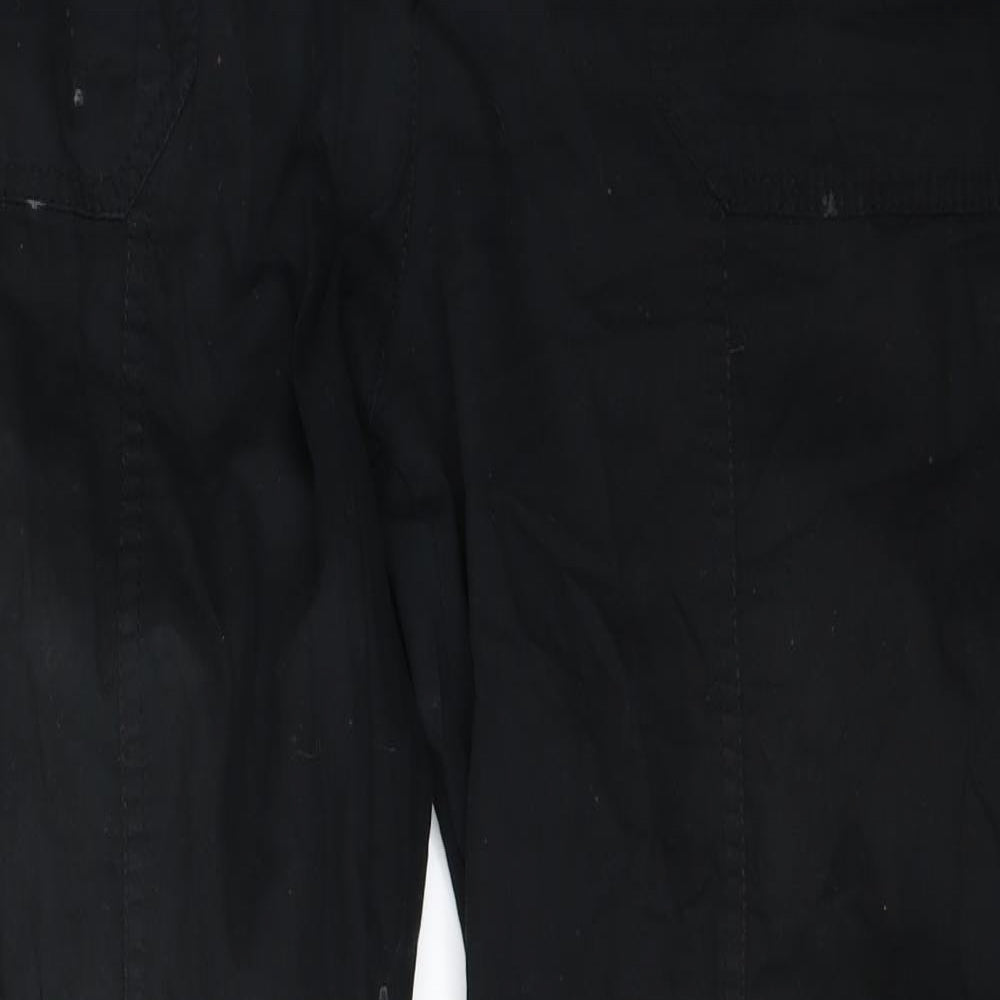 Marks and Spencer Womens Black   Cargo Trousers Size 18 L27 in