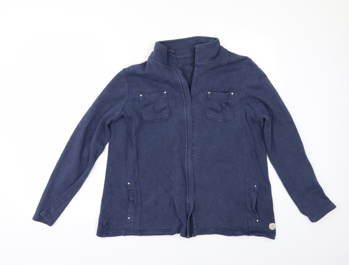DASH Womens Blue   Full Zip Sweatshirt Size 16