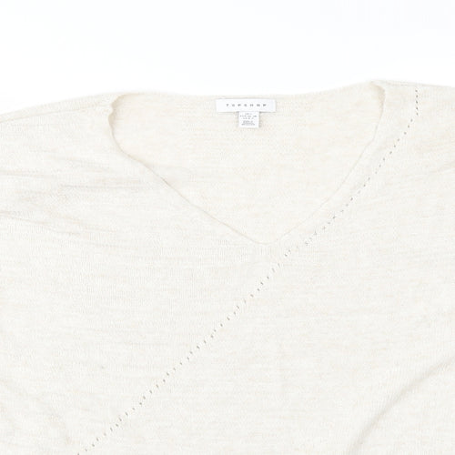 Topshop Womens Beige   Pullover Jumper Size S