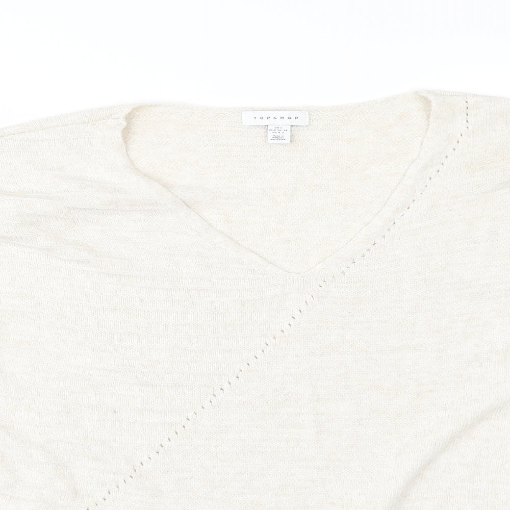 Topshop Womens Beige   Pullover Jumper Size S