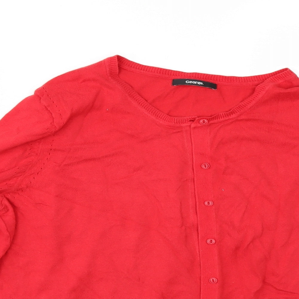 George Womens Red   Cape Jumper Size 18