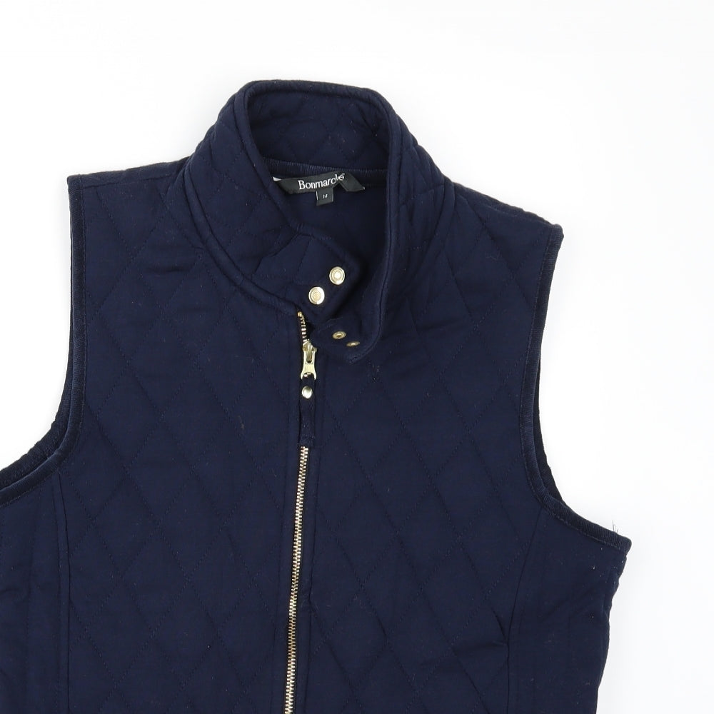 Bonmarché Womens Blue   Gilet Jacket Size 12