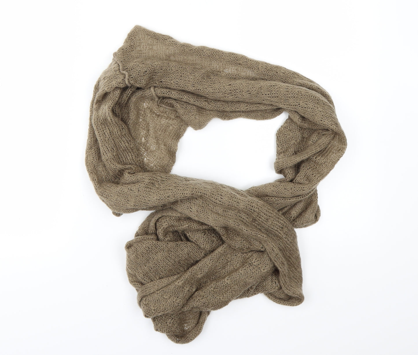 Preworn Womens Beige    Scarf   - cowl