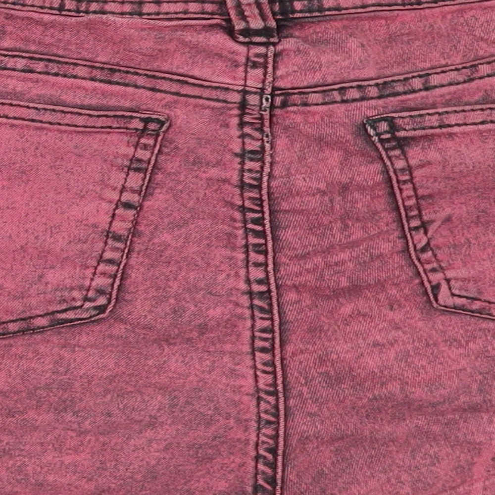 Denim & Co. Womens Pink  Denim Hot Pants Shorts Size 10