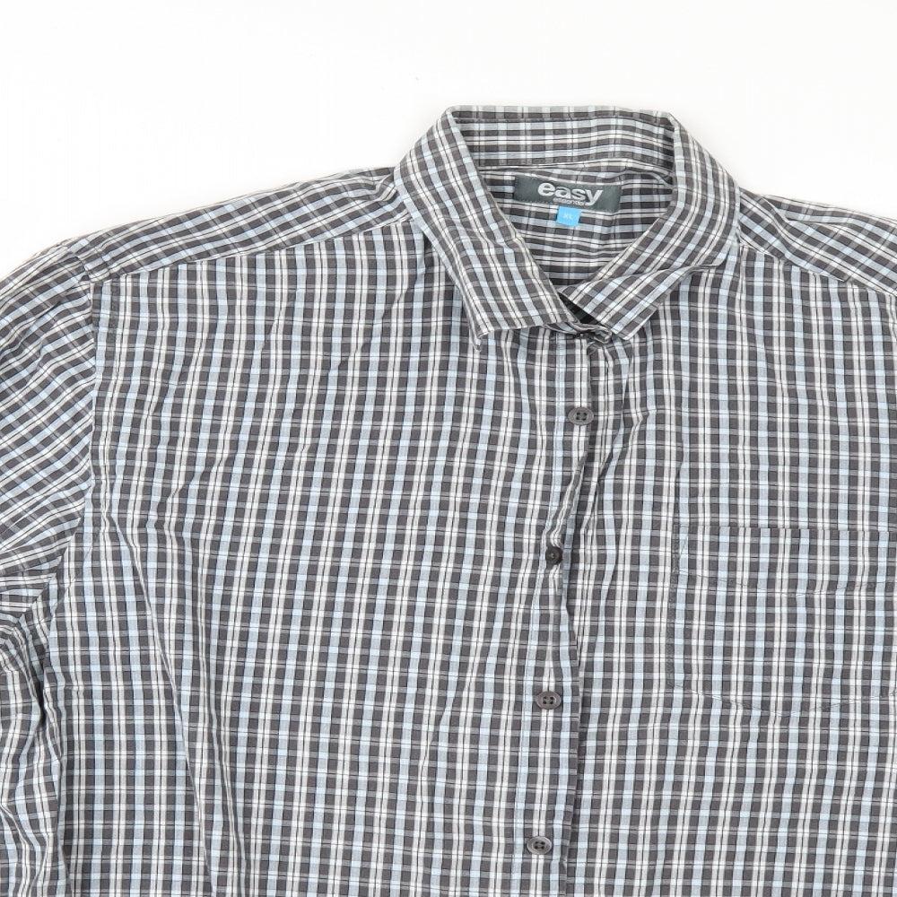 Easy Mens Multicoloured Check   Button-Up Size XL