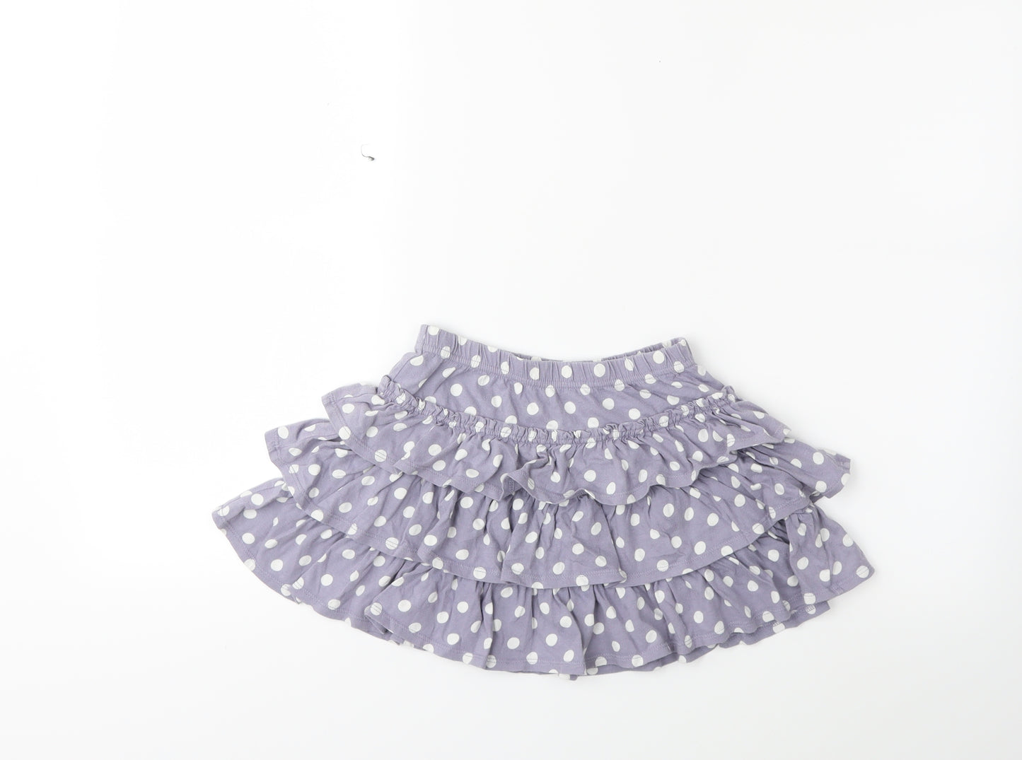 Mini Boden Girls Grey Polka Dot  Mini Skirt Size 7-8 Years