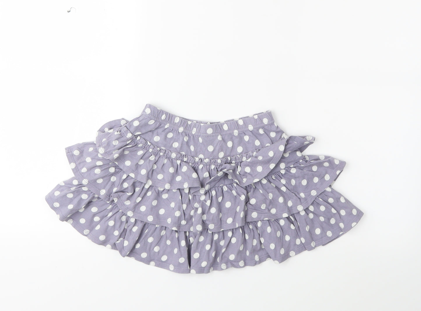 Mini Boden Girls Grey Polka Dot  Mini Skirt Size 7-8 Years