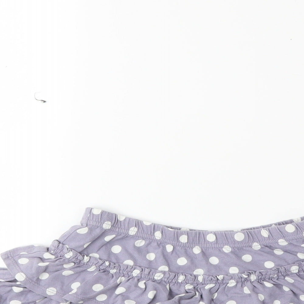 Mini Boden Girls Grey Polka Dot  Mini Skirt Size 7-8 Years