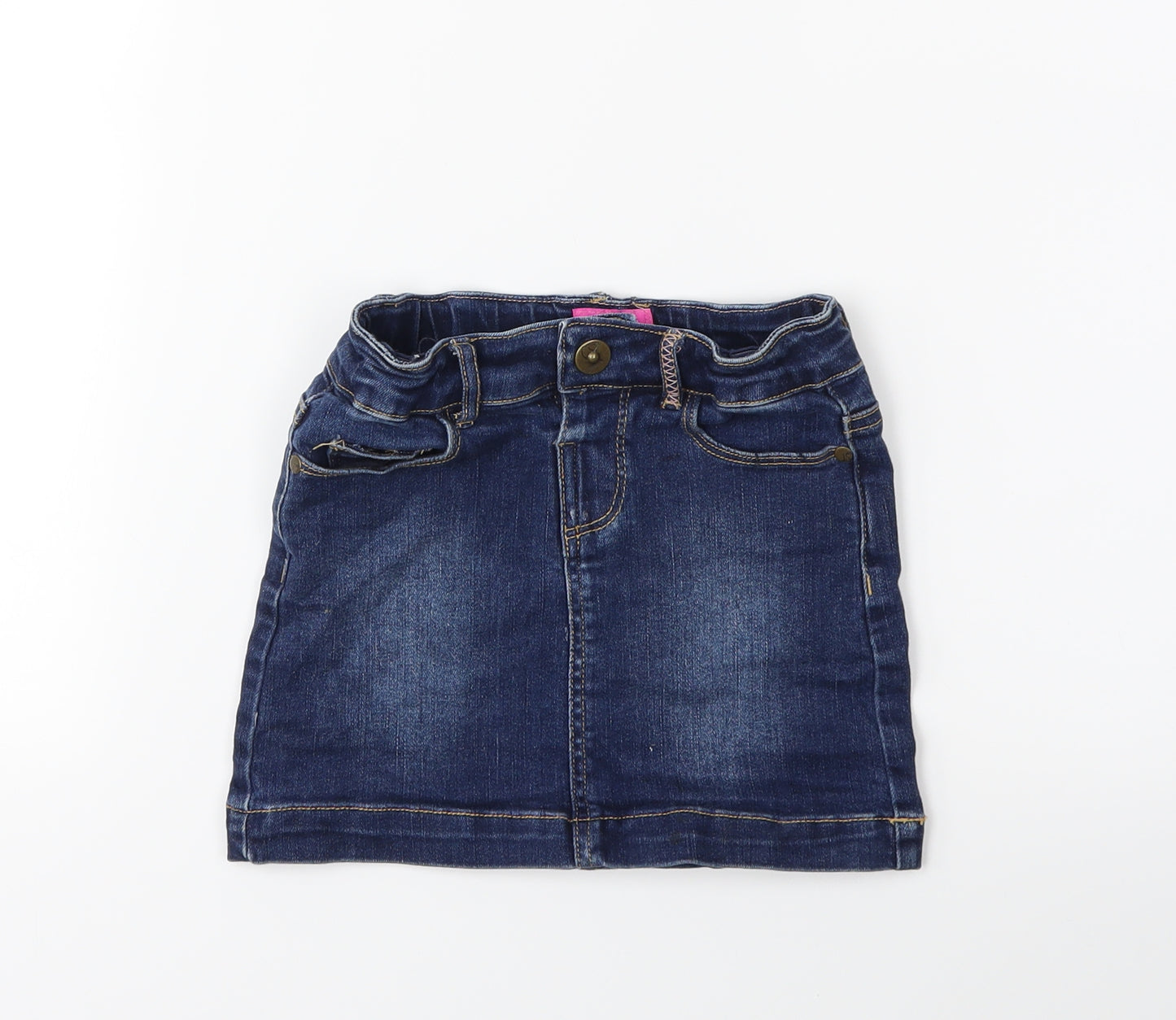 Joules Girls Blue  Denim Mini Skirt Size 4 Years